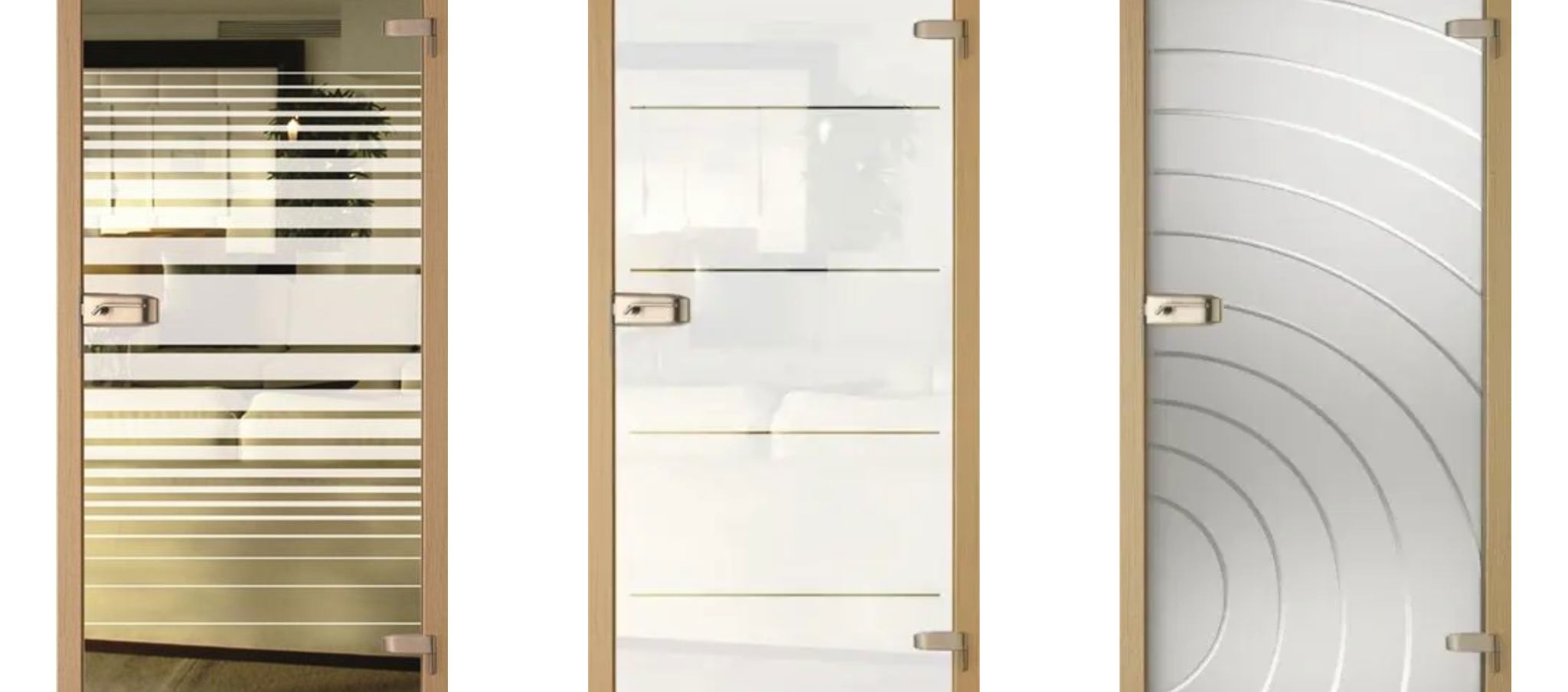 Usi de Sticla cu Toc MDF