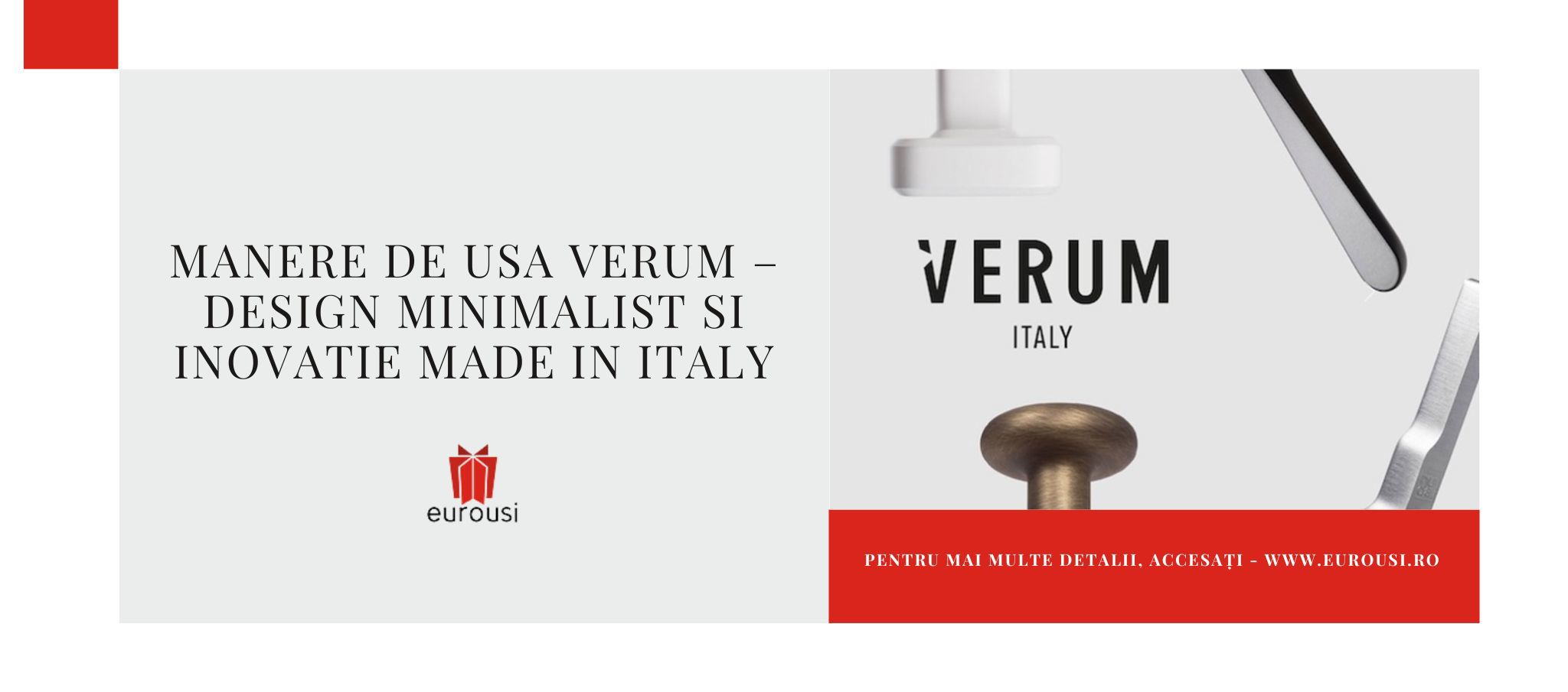 Manere de usa verum – design minimalist si inovatie made in Italy
